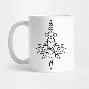 HomeSchoolTattoo Rose and Dagger Mug